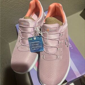 Skechers Pink Knit Mesh Sneakers with Elastic Laces (new womens size 11)